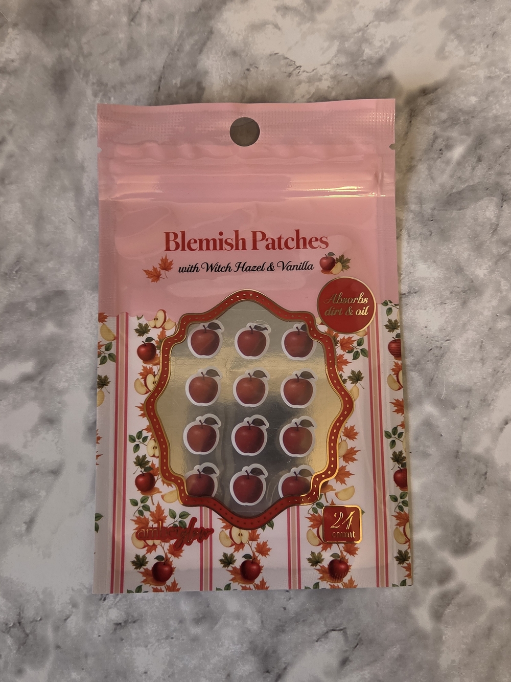 Amber Glow Apple Blemish Patches with Witch Hazel & Vanilla - 24 Count
